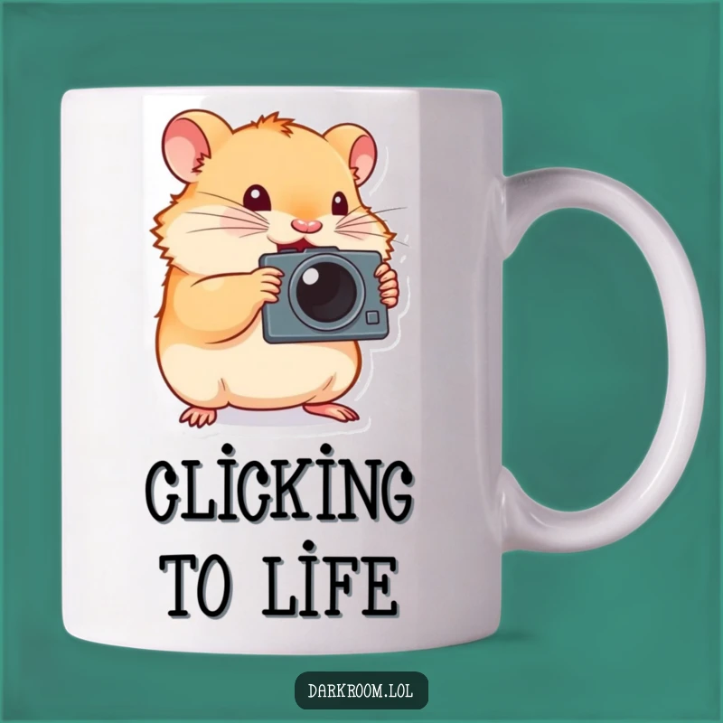 Funny Hamster Photographer Mug: Determined Shutterbug Gift for Photo Lovers