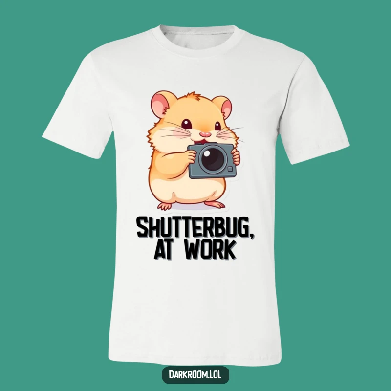 Funny Hamster Photographer T-Shirt: Determined Shutterbug Tee for Fans